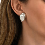 Boucles d'oreilles clips Loulou en métal argenté - argent Argent