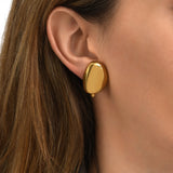 Boucles d'oreilles clips Loulou en métal doré à l'or fin - doré Or