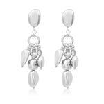 Boucles d'oreilles clips cascade Loulou en métal argenté - argent Argent