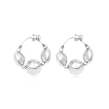 Petites créoles Loulou en métal argenté - argent Argent