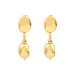 Petites boucles d'oreilles clips Loulou en métal doré à l'or fin - doré Or
