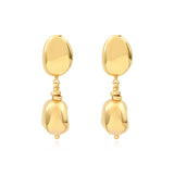 Petites boucles d'oreilles clips Loulou en métal doré à l'or fin - doré Or