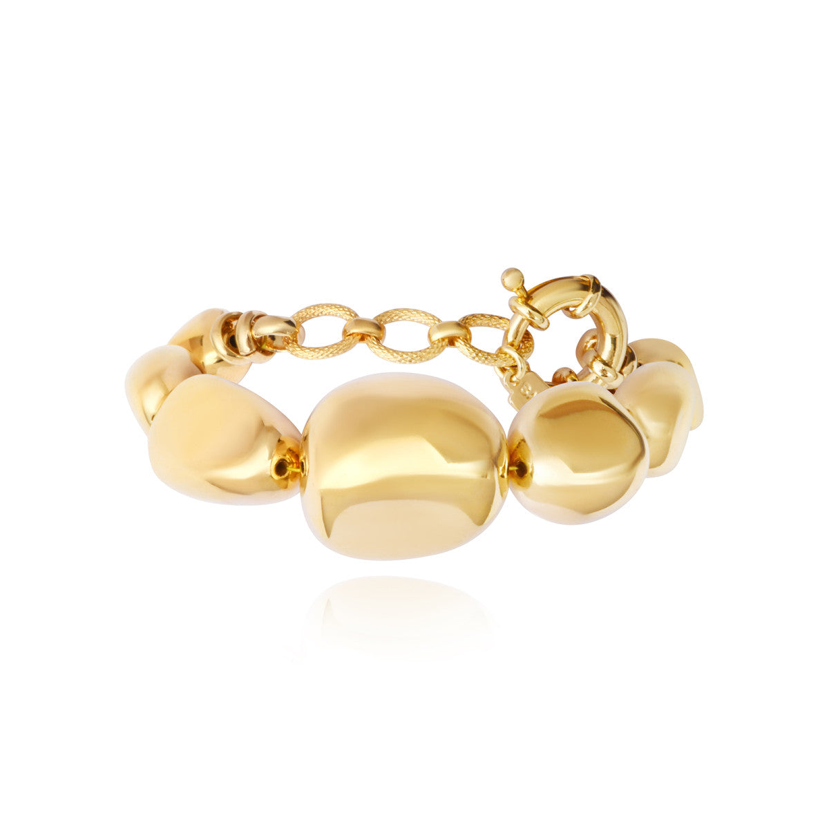 Bracelet Loulou réglable en métal doré à l'or fin - doré Or
