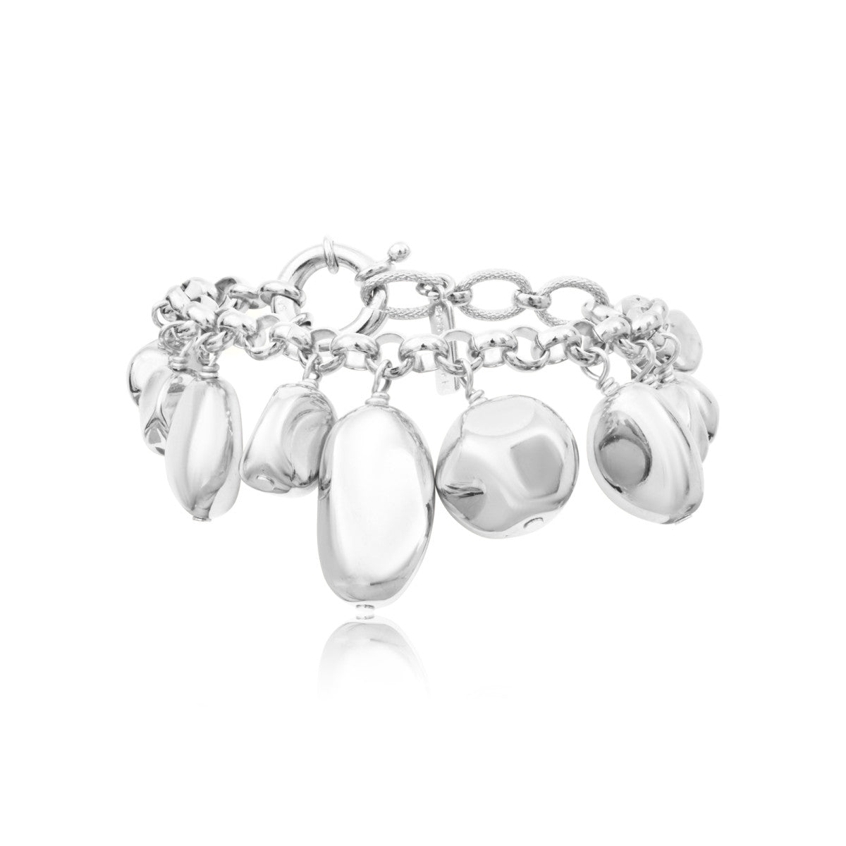 Bracelet chaîne réglable Loulou en métal argenté - argent Argent
