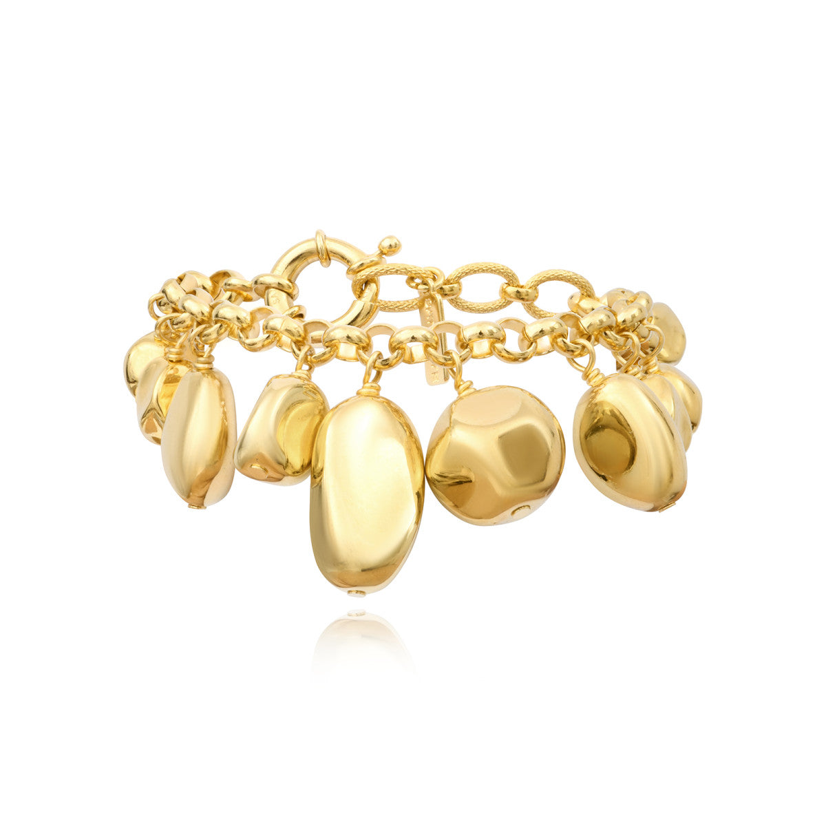 Bracelet chaîne réglable Loulou en métal doré à l'or fin - doré Or