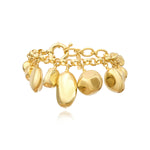 Bracelet chaîne réglable Loulou en métal doré à l'or fin - doré Or