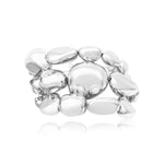 Bracelet large réglable Loulou en métal argenté - argent Argent
