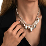 Collier maillons réglable Loulou en métal argenté - argent Argent