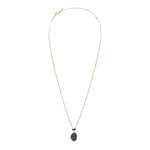 Collier pendentif Noto en métal argenté onyx et nacre - noir Argent noir