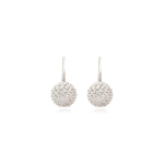 Petites boucles d'oreilles dormeuses Betty en métal argenté ciselé - argenté Argent