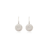 Petites boucles d'oreilles dormeuses Betty en métal argenté ciselé - argenté Argent