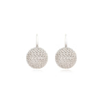 Boucles d'oreilles dormeuses Betty en métal argenté ciselé - argenté Argent