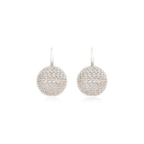Boucles d'oreilles dormeuses Betty en métal argenté ciselé - argenté Argent