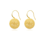 Boucles d'oreilles dormeuses Betty en métal doré ciselé - doré Dore