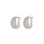 Petites boucles d'oreilles créoles Betty en métal argenté ciselé - argenté Argent