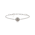 Bracelet fin réglable Betty en métal coloré argent ciselé - argenté Argent