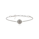 Bracelet fin réglable Betty en métal coloré argent ciselé - argenté Argent