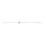 Bracelet fin réglable Betty en métal coloré argent ciselé - argenté Argent