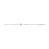 Bracelet fin réglable Betty en métal coloré argent ciselé - argenté Argent