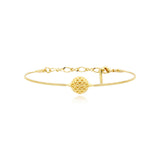 Bracelet fin réglable Betty en métal doré à l'or fin ciselé - doré Dore