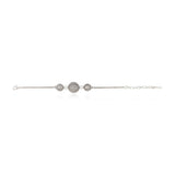 Bracelet Betty réglable en métal coloré argent ciselé - argenté Argent