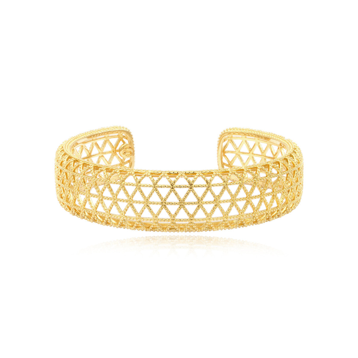 Bracelet manchette fin Betty en métal doré à l'or fin ciselé - doré Dore