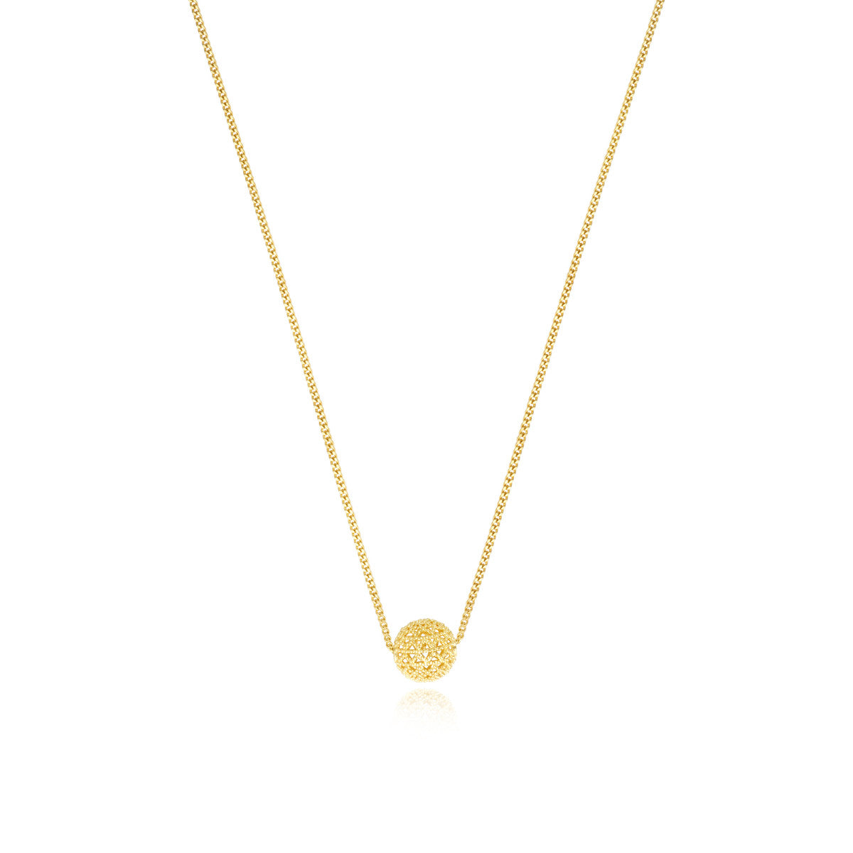 Collier fin petit pendentif Betty en métal doré à l'or fin - doré Dore