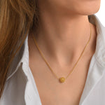Collier fin petit pendentif Betty en métal doré à l'or fin - doré Dore