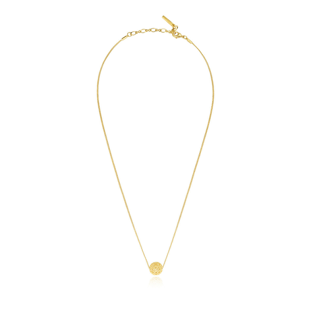 Collier fin petit pendentif Betty en métal doré à l'or fin - doré Dore