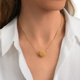 Collier fin pendentif Betty en métal doré à l'or fin - doré Dore