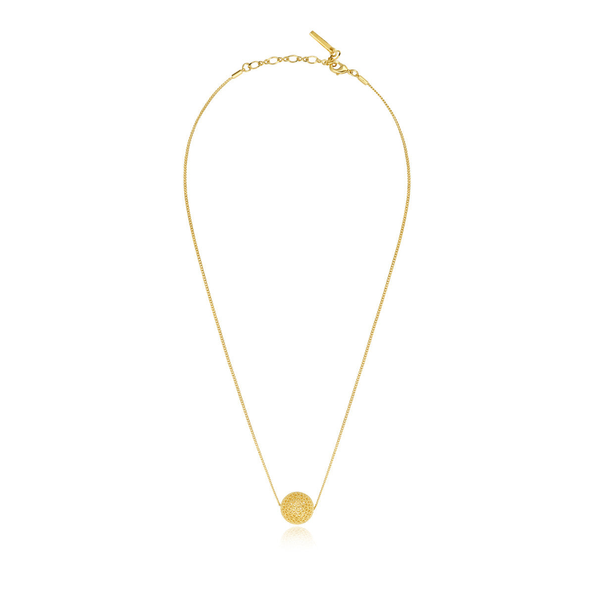 Collier fin pendentif Betty en métal doré à l'or fin - doré Dore