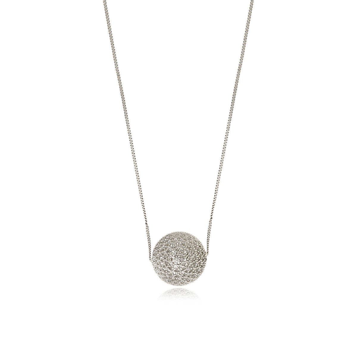 Collier fin à large pendentif Betty en métal coloré argent - argenté Argent