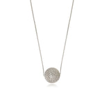 Collier fin à large pendentif Betty en métal coloré argent - argenté Argent