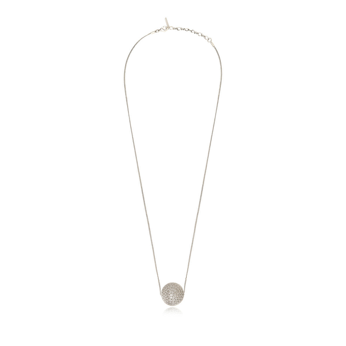 Collier fin à large pendentif Betty en métal coloré argent - argenté Argent