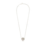 Collier fin à large pendentif Betty en métal coloré argent - argenté Argent