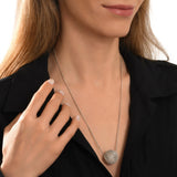 Collier fin à large pendentif Betty en métal coloré argent - argenté Argent