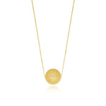 Collier fin à large pendentif Betty en métal doré à l'or fin - doré Dore