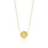 Collier fin à large pendentif Betty en métal doré à l'or fin - doré Dore