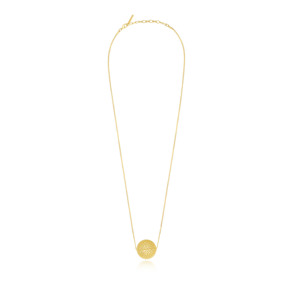 Collier fin à large pendentif Betty en métal doré à l'or fin - doré Dore