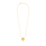 Collier fin à large pendentif Betty en métal doré à l'or fin - doré Dore