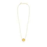 Collier fin à large pendentif Betty en métal doré à l'or fin - doré Dore