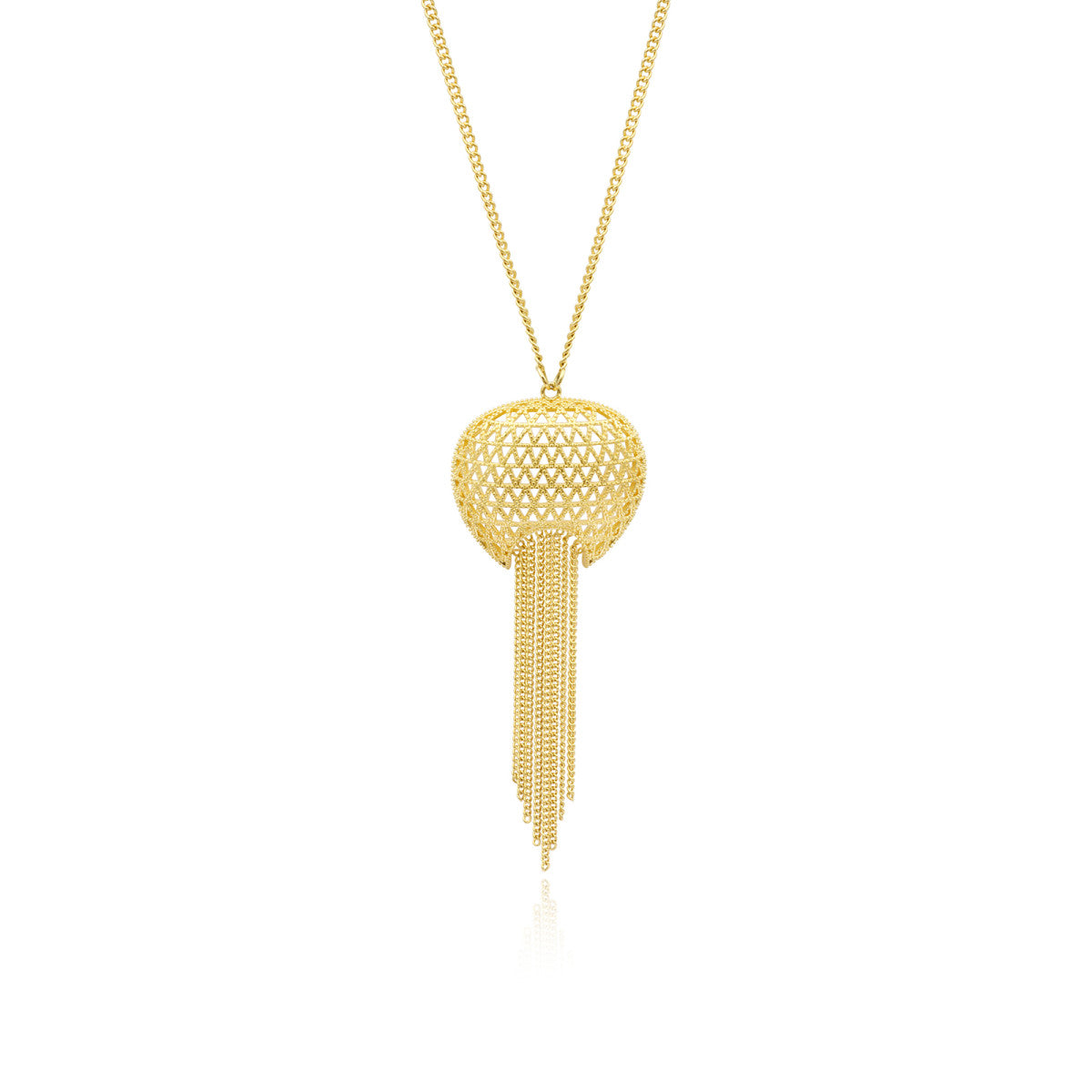 Collier long Betty en métal doré à l'or fin - doré Dore