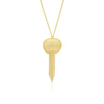 Collier long Betty en métal doré à l'or fin - doré Dore