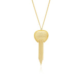 Collier long Betty en métal doré à l'or fin - doré Dore