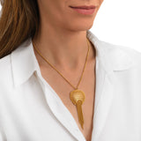 Collier long Betty en métal doré à l'or fin - doré Dore