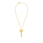 Collier long Betty en métal doré à l'or fin - doré Dore