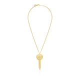 Collier long Betty en métal doré à l'or fin - doré Dore