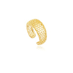 Bague ajustable Betty en métal doré à l'or fin - doré Dore