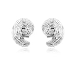 Petites boucles d'oreilles clips Zaza en résine métallisée - argenté Argent
