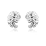Petites boucles d'oreilles clips Zaza en résine métallisée - argenté Argent